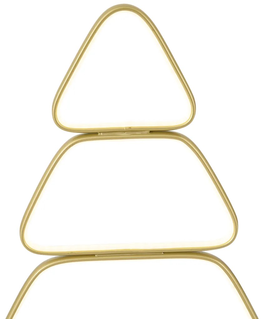 Vianočná stolná lampa zlatá v tvare vianočného stromčeka vrátane LED - Arbre