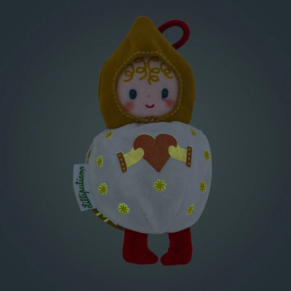 Lilliputiens – vianočná plyšová dekorácia – biela elfka Mimmi