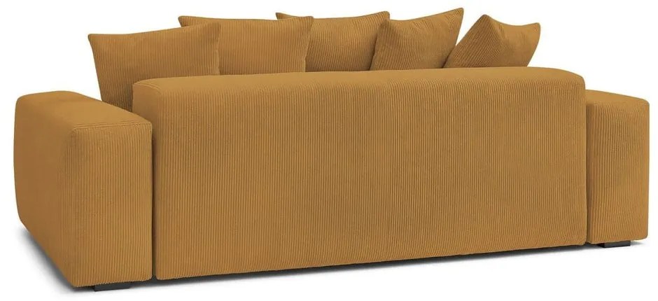 Menčestrová pohovka v horčicovej farbe 280 cm Voltaire – Bobochic Paris