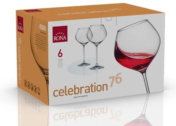 Rona Poháre na víno CELEBRATION 760 ml, 6 ks
