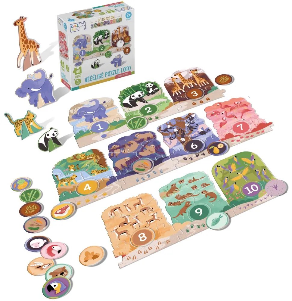 KukiKuk – Véééliké puzzle loto Výlet do ZOO
