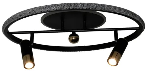 LED Stmievateľné stropné svietidlo LED/60W/230V 3000-6500K čierna +diaľkové ovládanie