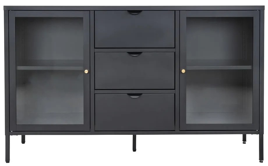 Čierna kovová komoda 140x85 cm Dalby – House Nordic