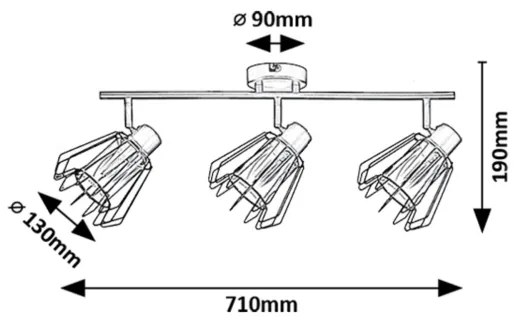 Rabalux 73069 - Bodové svietidlo EMERENCIA 3xE14/40W/230V