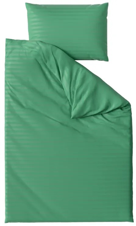 Hotelové obliečky z mikrovlákna JASMINE tmavo zelené - prúžok 2 cm Rozmer obliečky: 70 x 90 cm | 140 x 220 cm