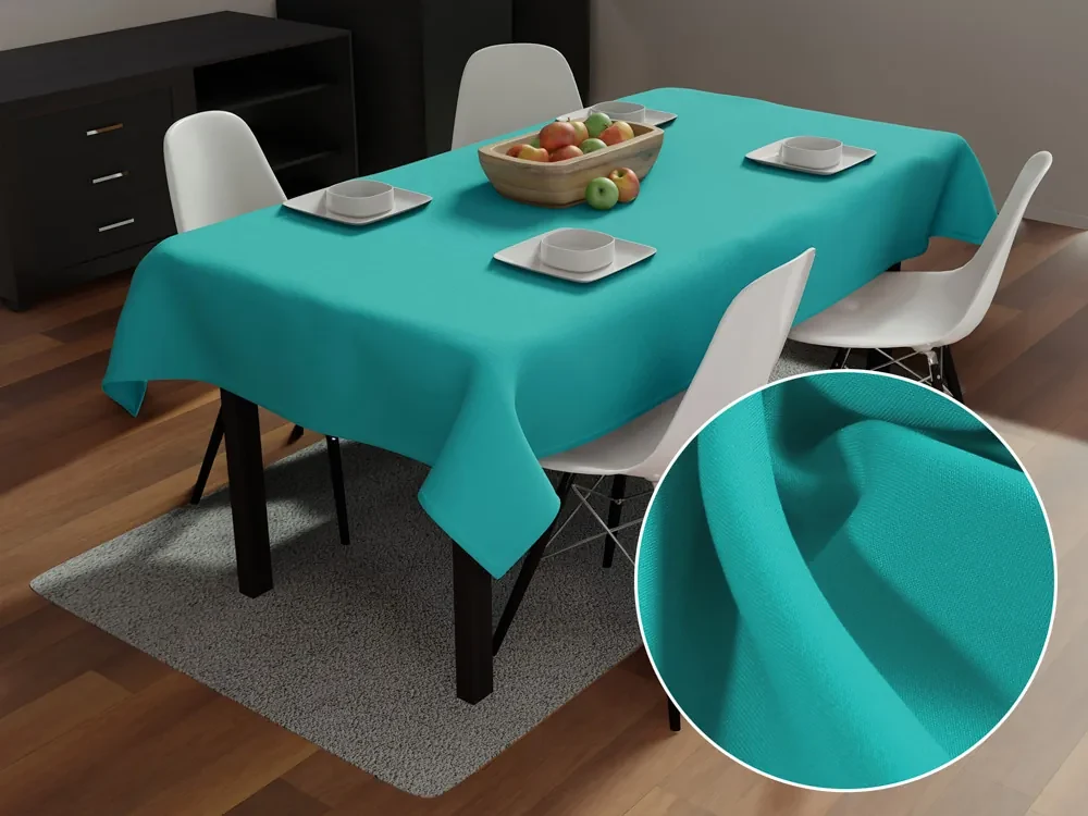 Biante Dekoračný obdĺžnikový obrus Rongo RG-020 Tyrkysový 140x180 cm
