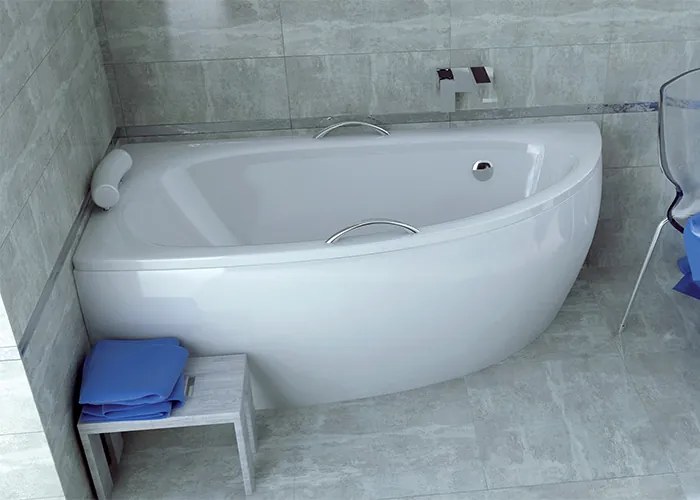 Besco Akrylátová asymetrická vaňa Milena 150x70 BESCO-Farba: Biela, BESCO-Orientácia: Pravá