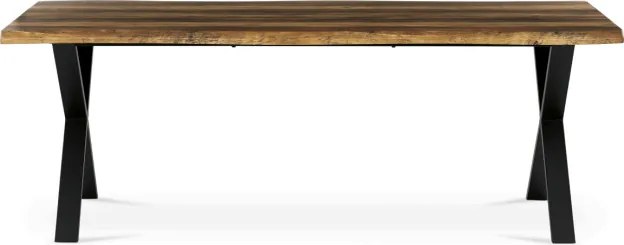 Jedálenský stôl HT-F4321 staré drevo / čierny