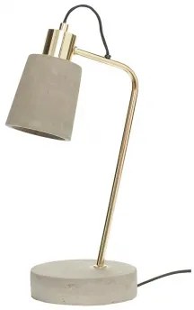 Betónová stolová lampa Brassy Hübsch
