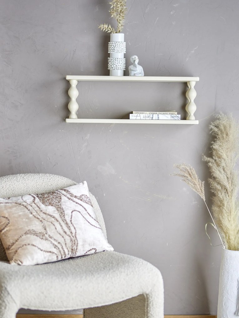 Bloomingville Drevená polička Salino White 60 cm