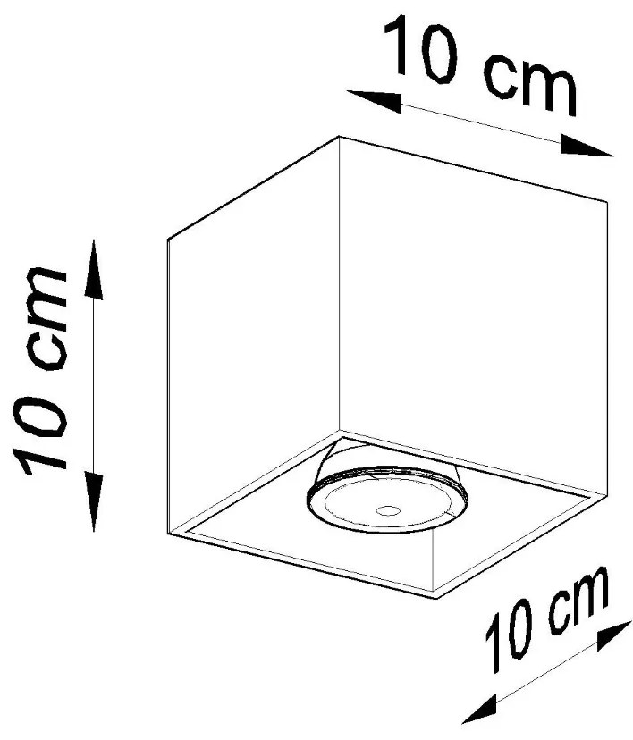 Stropné svietidlo Quad, 1x čierne kovové tienidlo