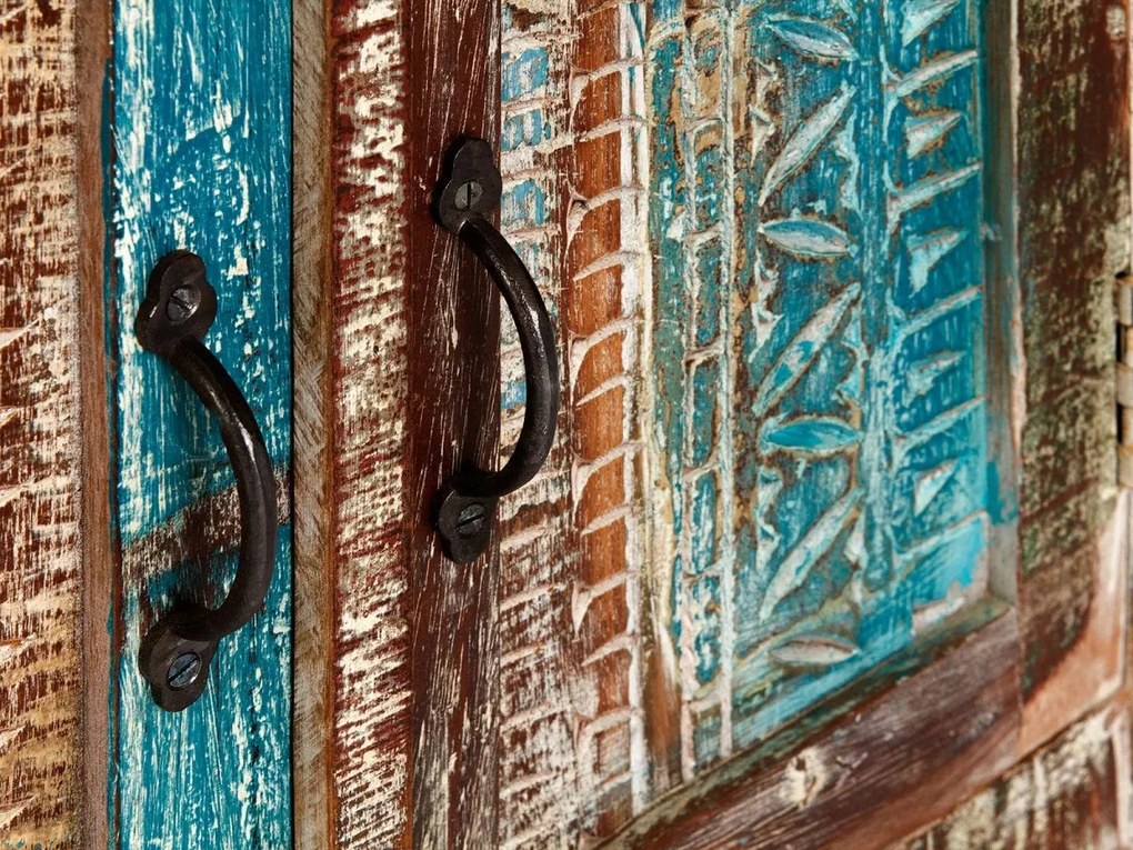 furniture-nabytek.cz - Masívna skrinka pod umývadlo Blue Lagoon z mangového dreva, lakovaná, farebná – 70×40×61 cm