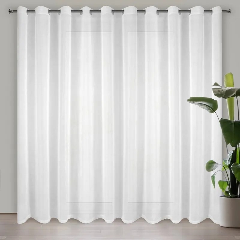 DECOREUM klasická záclona 300 cm x 250 cm biela 100 % polyester 96925