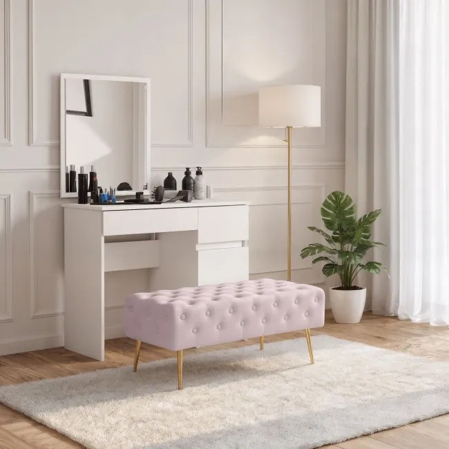 Taburetka MONACO púdrovo ružová