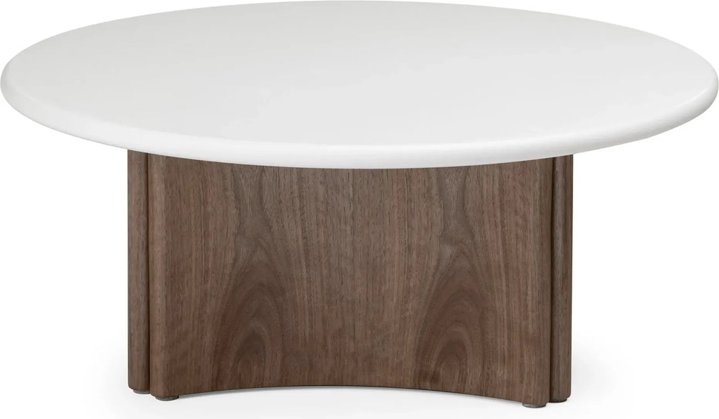 Konferenční stolek Marlo 80 cm krémový/ořech
