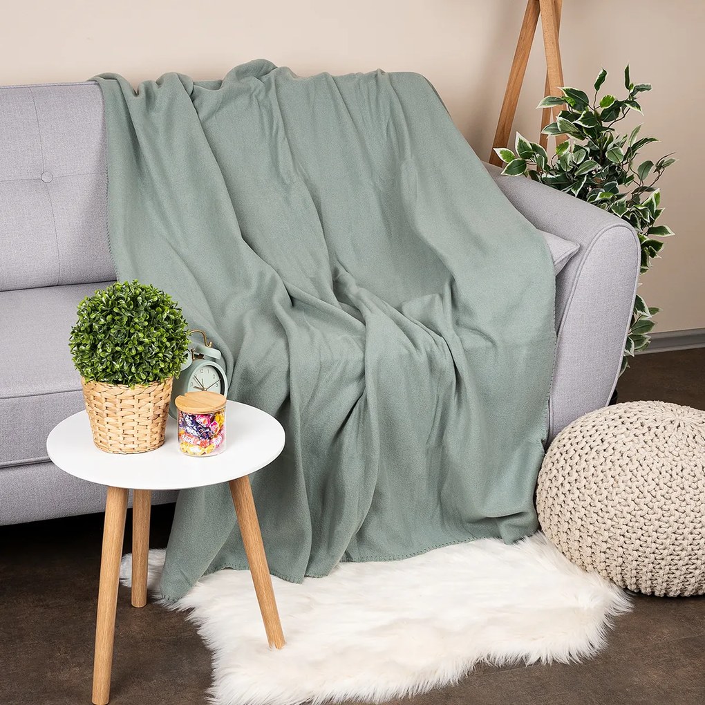 Deka fleece zelená, 130 x 160 cm