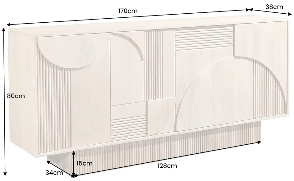 Dizajnová komoda Movement 170 cm mango