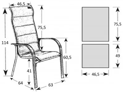 Doppler SALERNO MIAMI sivé - záhradná hliníková sedacia súprava 6+1/stôl 150 x 90