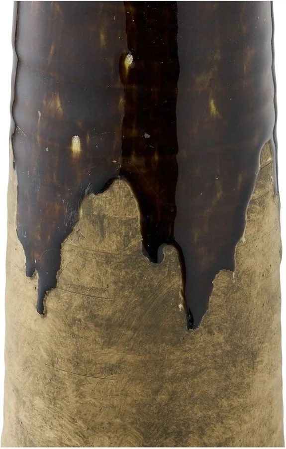 Hnedá keramická vysoká váza (výška 48 cm) – House Nordic