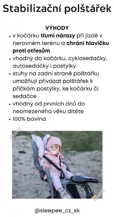 Dojčenský stabilizačný vankúšik BOHO, PIESKOVÝ v tvare motýlika