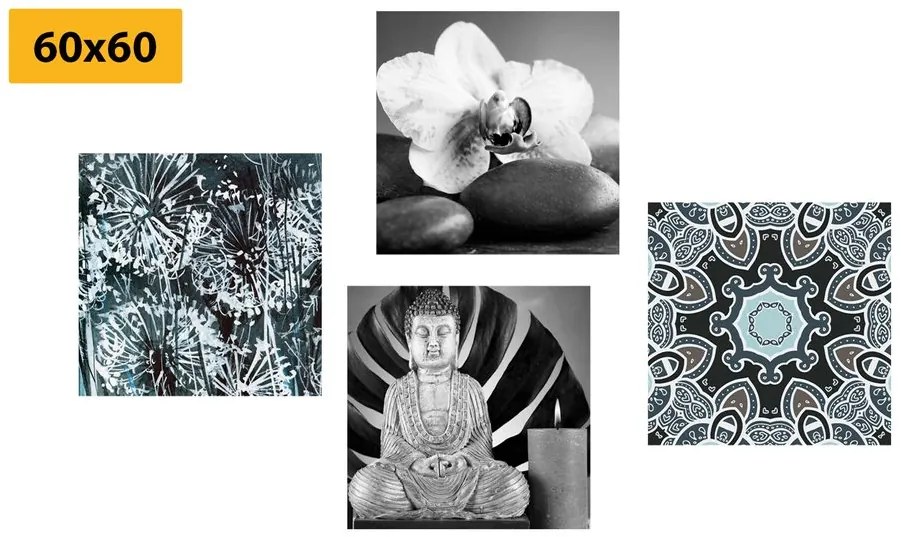 Set obrazov kompozícia Feng Shui prvkov