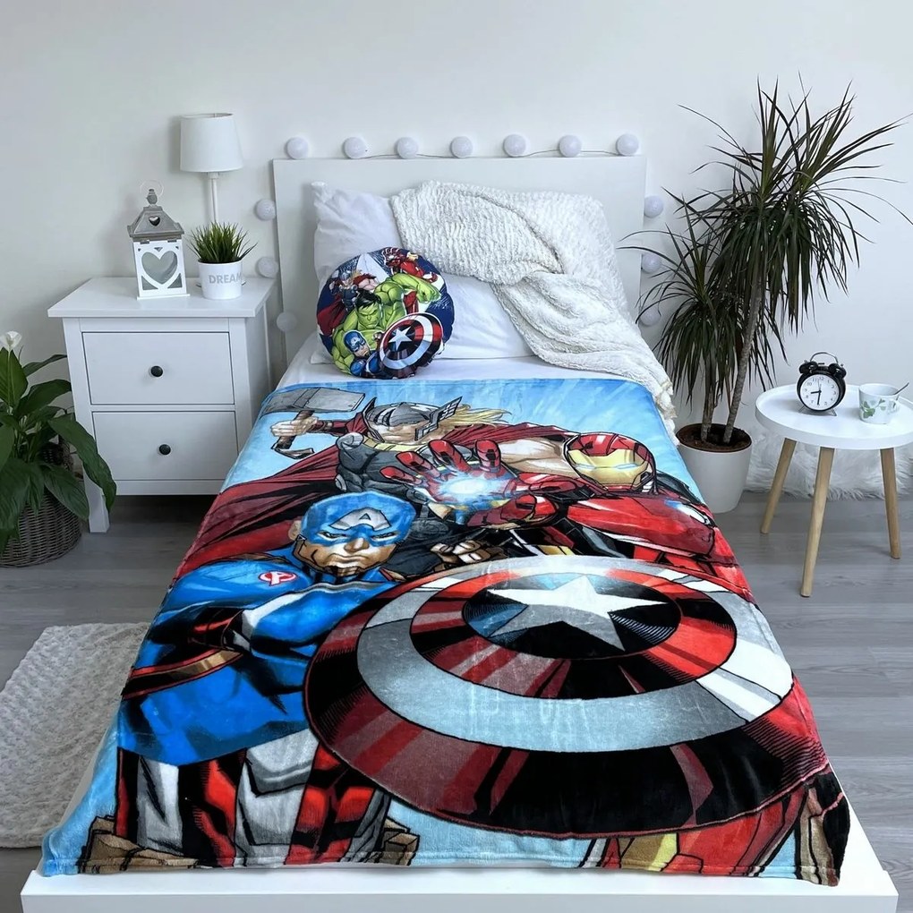 Jerry Fabrics Detská deka Avengers Heroes 02, 100 x 150 cm