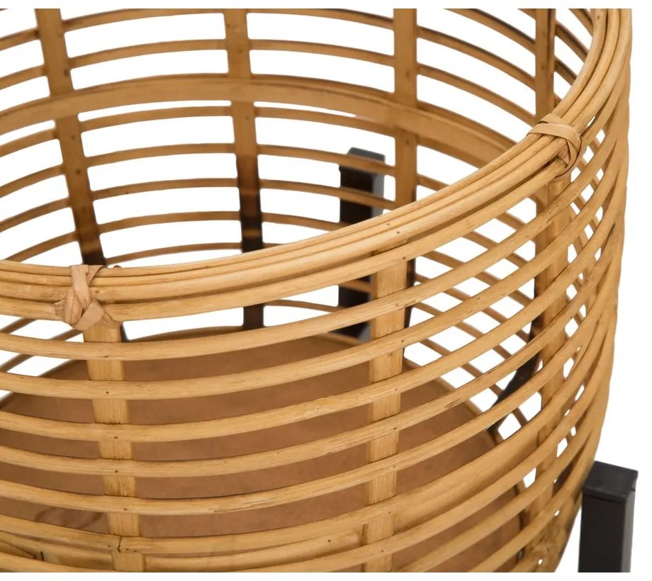 Súprava 2 ratanových stojanov na kvetináč Mauro Ferretti, výška 47 cm