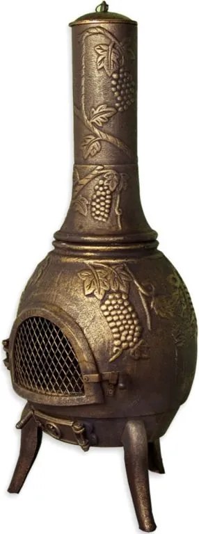 TERA Vonkajší záhradný kozub zliatina 120 cm - bronz