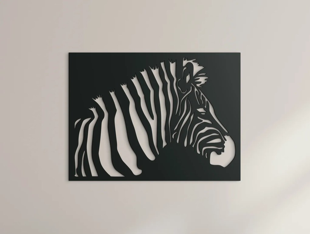 drevko Drevený obraz na stenu Zebra Rozmer obrazu: 32,5 x 43,5 cm, Farba dekorácie: Čierna