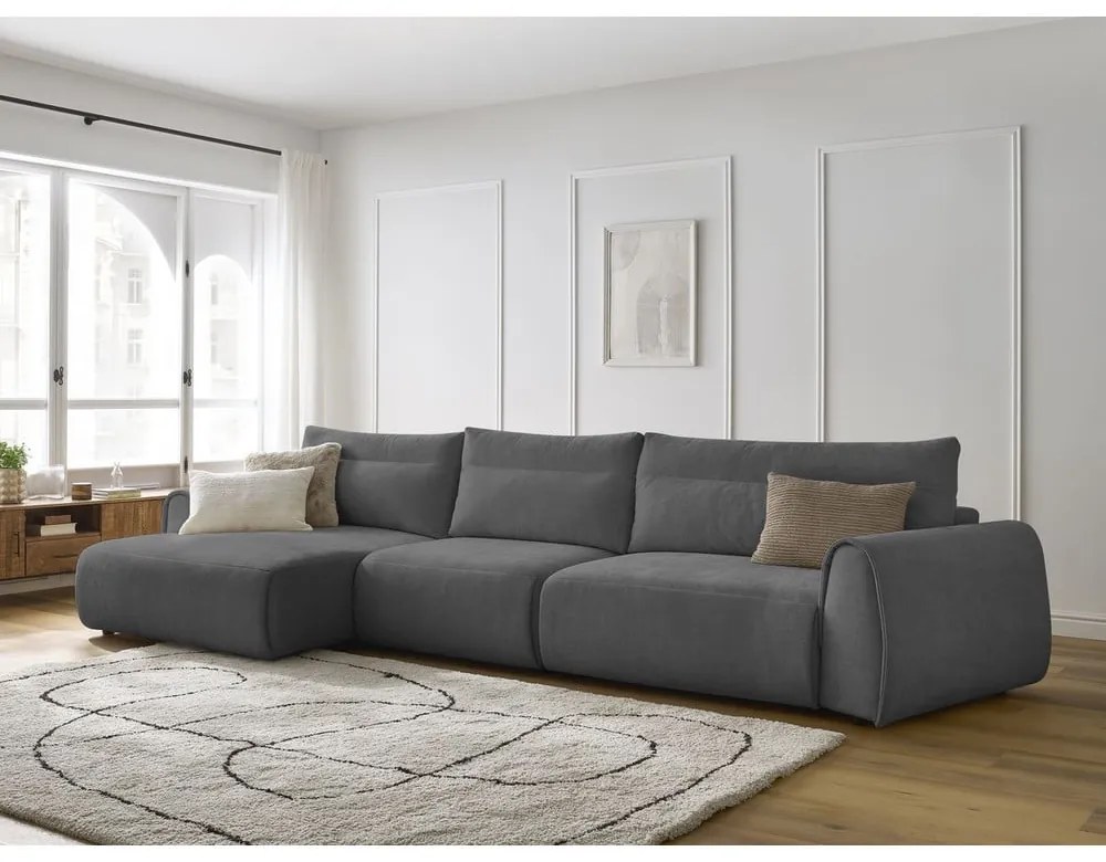 Sivá rohová pohovka Aden – Bobochic Paris