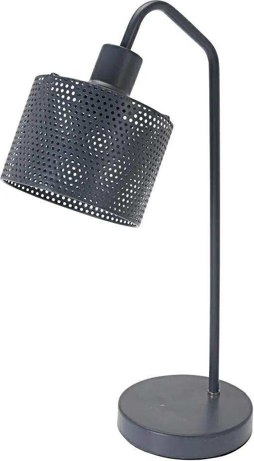 DekorStyle Kovová stolní lampa 46 cm - šedá