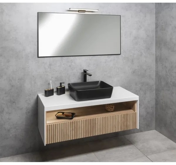 Sapho - Zrkadlo v ráme AROWANA 50x80 matná čierna