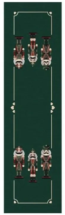 Vianočný behúň 3 Luskáčiky zelený 38x140 cm | INTERMEDIC SK