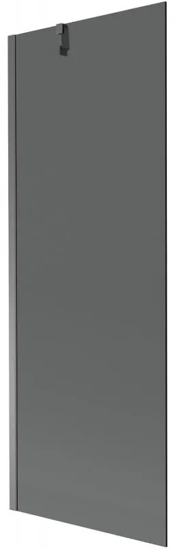 Mexen Next, 1-krídlová vaňová zástena 70 x 150 cm, 6mm šedé sklo, grafitová, 895-070-000-00-40-95