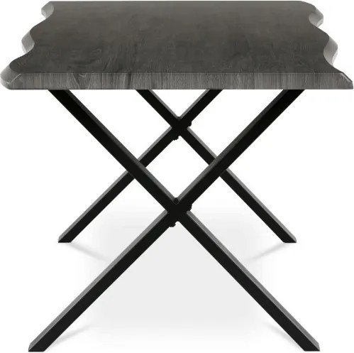 Jedálenský stôl 180x90 cm HT-F4318 GREY sivý dub / čierne nohy