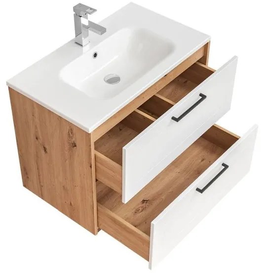 Kúpeľňová skrinka CMD MADERA WHITE 821 artisan oak/white