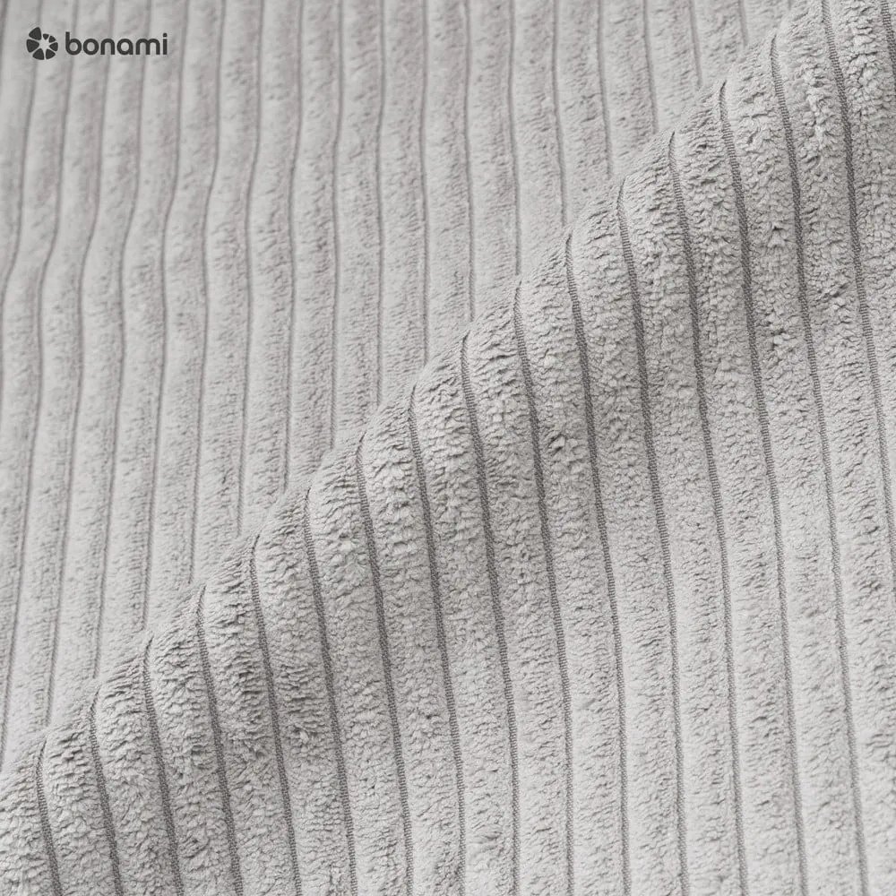 Svetlosivá menčestrová rozkladacia pohovka 245 cm Nihad – Bobochic Paris