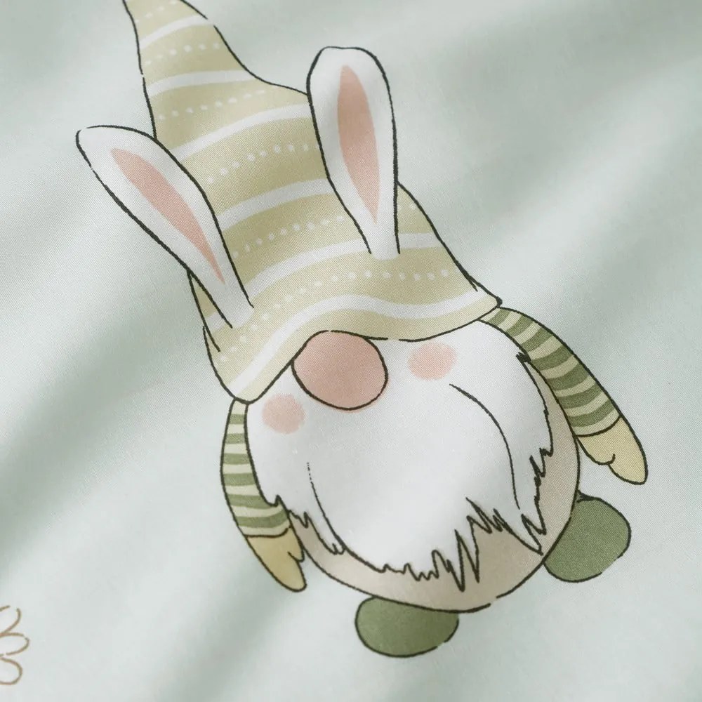 Svetlozelené predĺžené obliečky na dvojlôžko 230x220 cm Spring Gonks – Catherine Lansfield