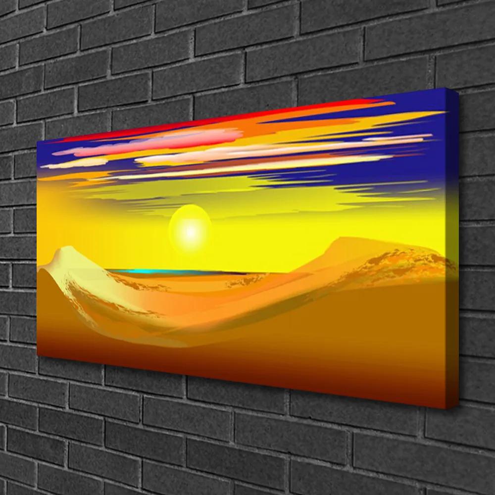 Obraz Canvas Púšť sĺnk umenie 140x70 cm