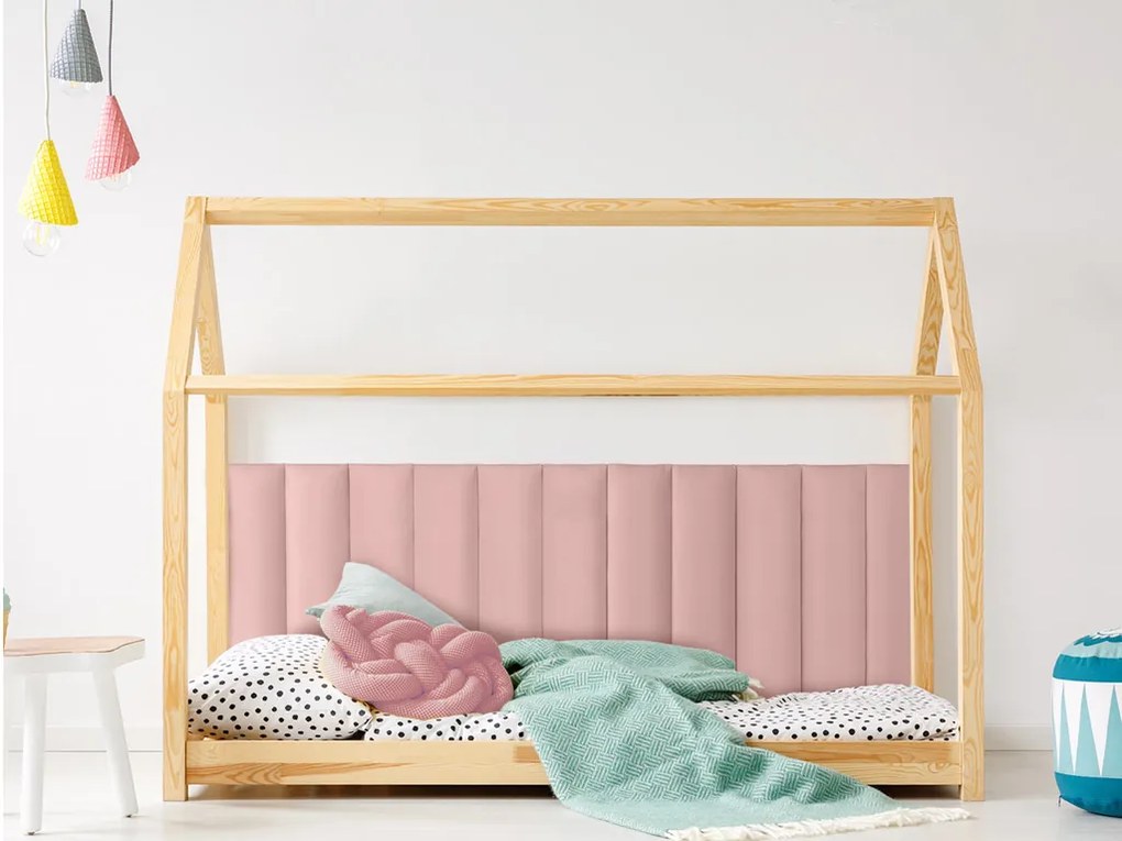 Čalúnený nástenný panel FRAME KRONOS 15x90 cm Farba: Svetlozelená