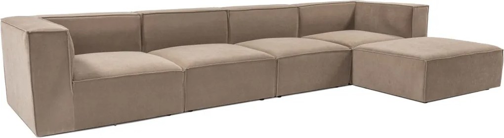 Rohová sedacia súprava Sora 430 cm cappucino pravá