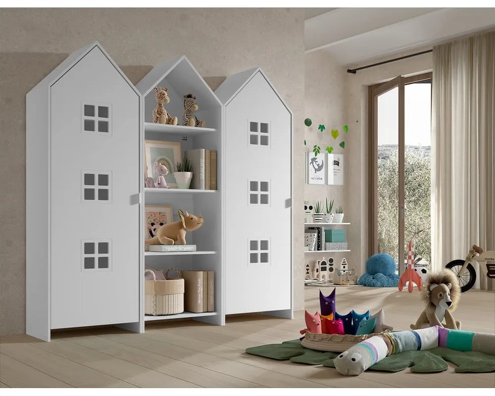 Biela otvorená detská šatníková skriňa 173x171,5 cm CASAMI BRUGES – Vipack