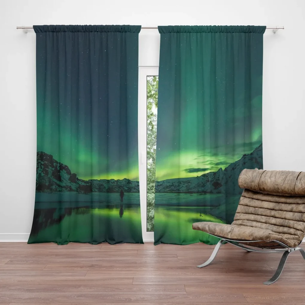 Sablio Záves Zelená žiara: 2 ks 140x250 cm