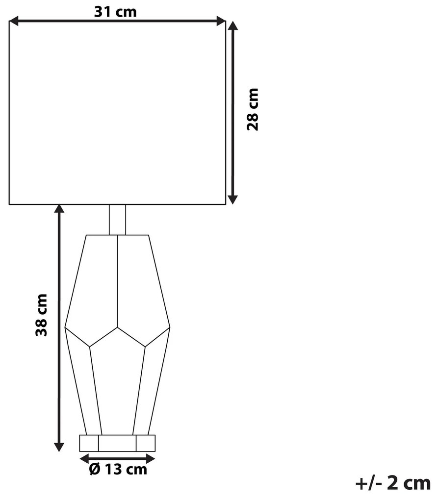 Stolná lampa krémová 66 cm OXLEY Beliani