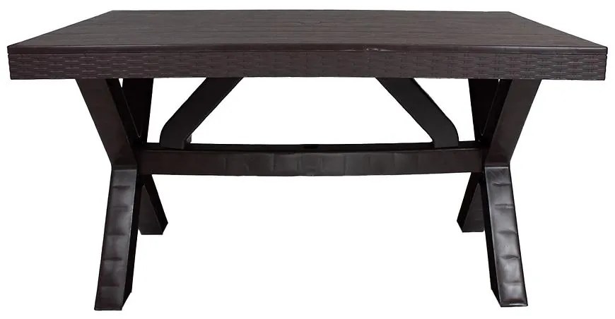 Stôl Rustic hnedý 80x140 cm