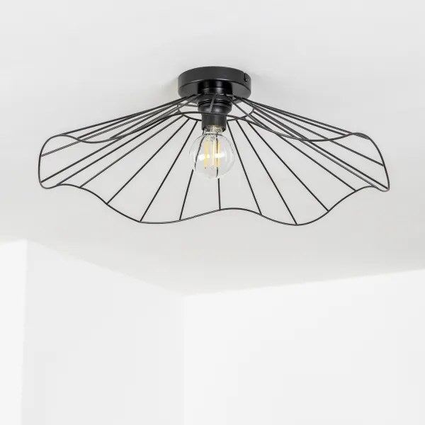 Brilagi - LED prisadený luster CERIA WIRE 1xE27/40W/230V pr. 60 cm čierny