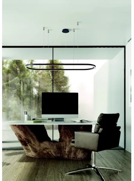 Azzardo AZ5055 - LED Stmievateľný luster na lanku ELENA LED/50W/230V 120 cm čierna