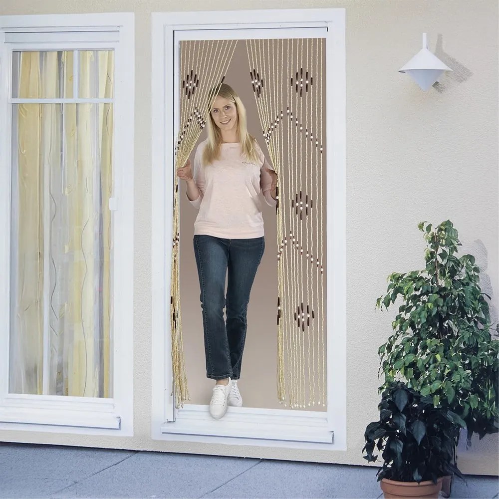 Bambusový záves do dverí v prírodnej farbe 90x200 cm – Maximex