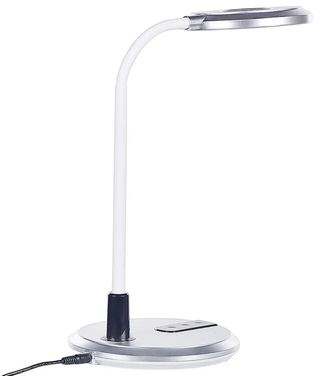 Stolná LED lampa strieborná/biela COLUMBA  Beliani