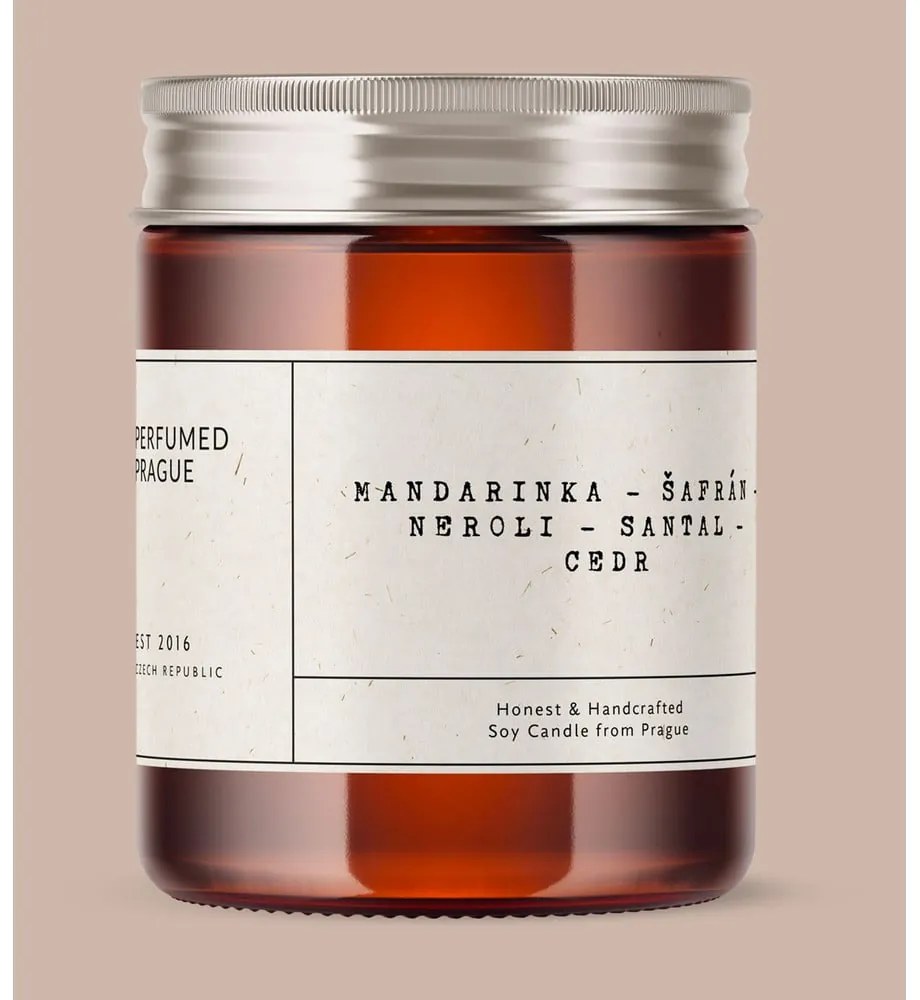 Vonná sójová sviečka doba horenia 40 h #47 Tangerine, Neroli and Saffron – Perfumed Prague
